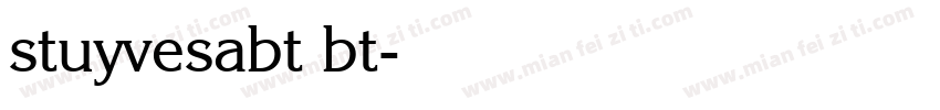 stuyvesabt bt字体转换